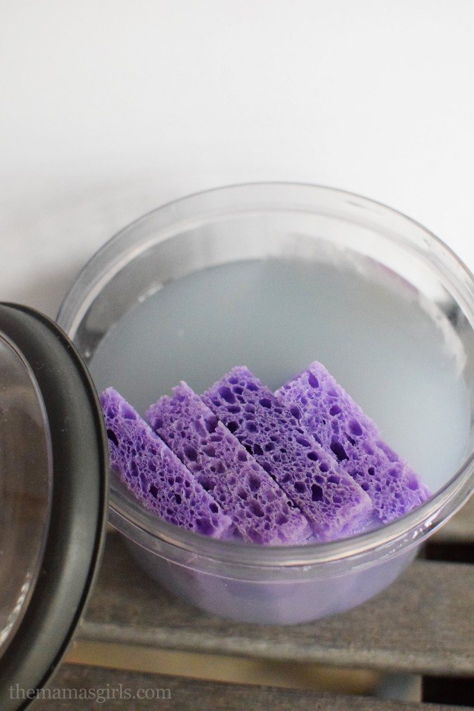 homemade dryer sheets with a sponge themamasgirls