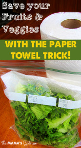 Save your Fruits and Veggies with the Paper Towel Trick