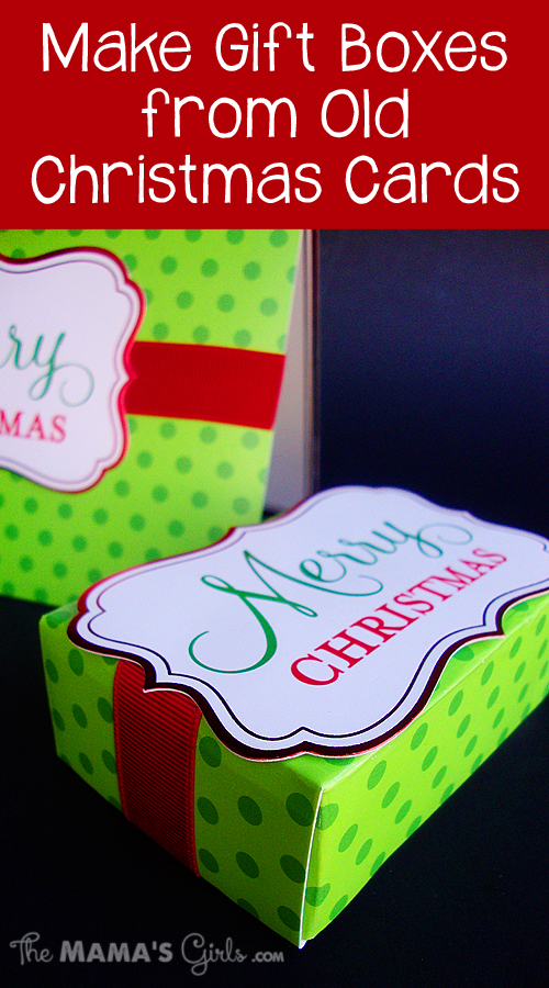 Make Gift Boxes from Old Christmas Cards