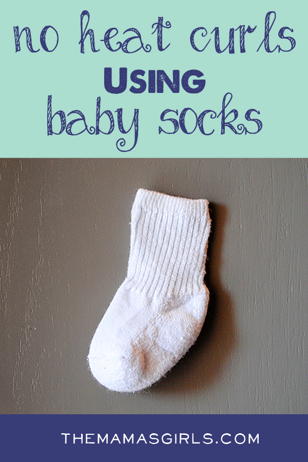 No Heat Curls Using Baby Socks