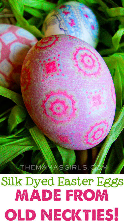 Silk Dyed Easter Eggs made from old neckties