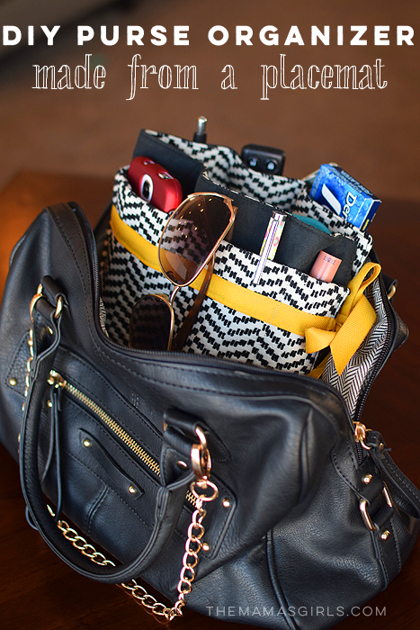DIY Purse Organizer - made from a Placemat