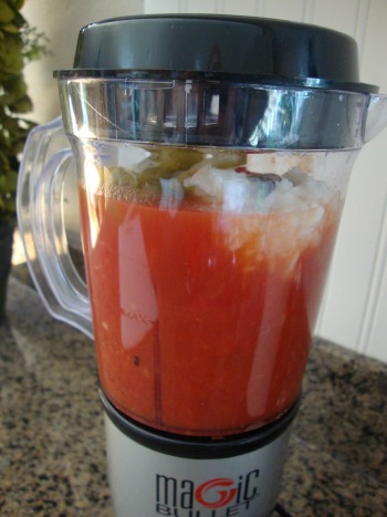 homemade salsa in magic bullet
