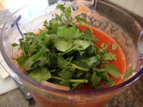 restaurant style salsa with cilantro