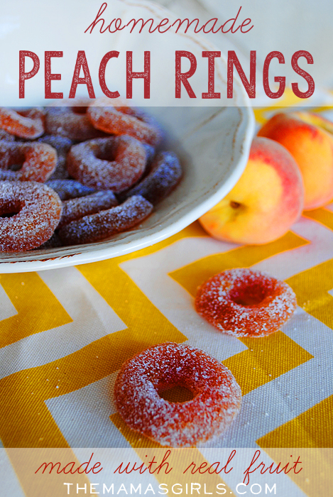 Homemade Peach Rings with Real Fruit
