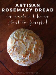 Artisan Rosemary Bread in under an hour!