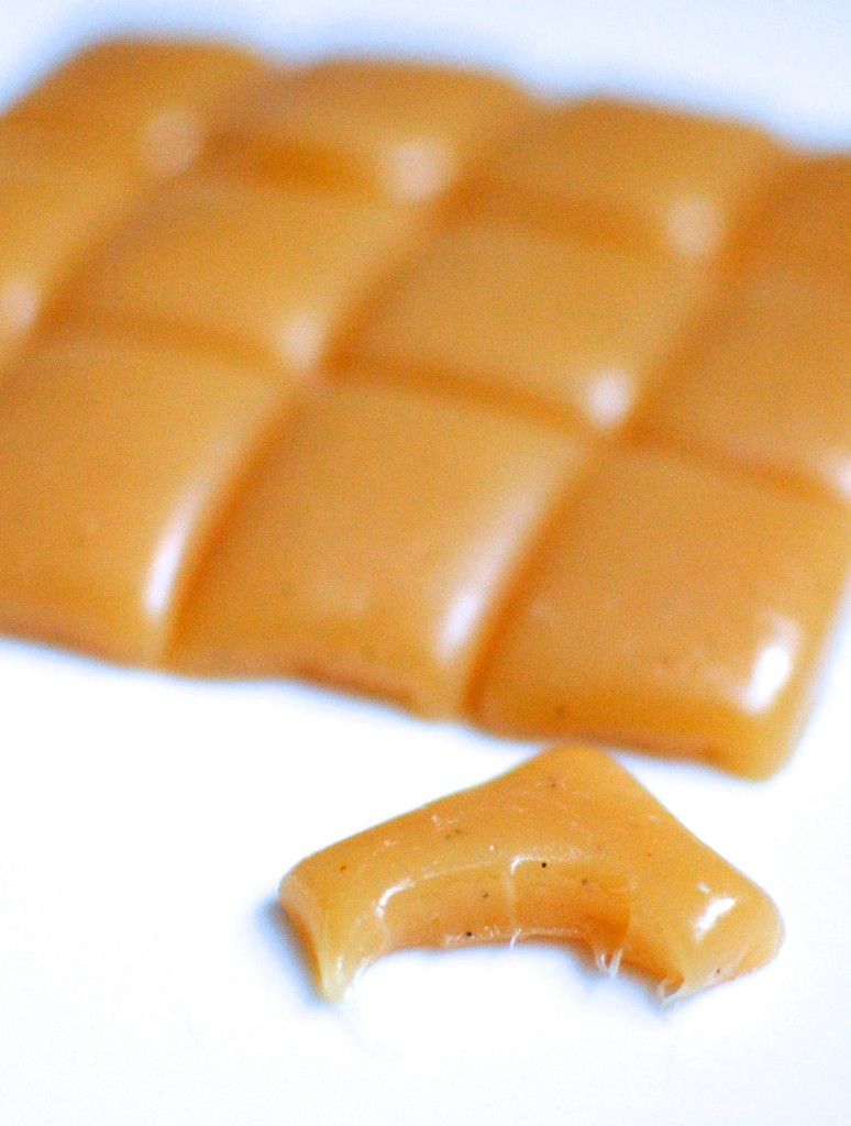 vanilla bean caramels in the microwave