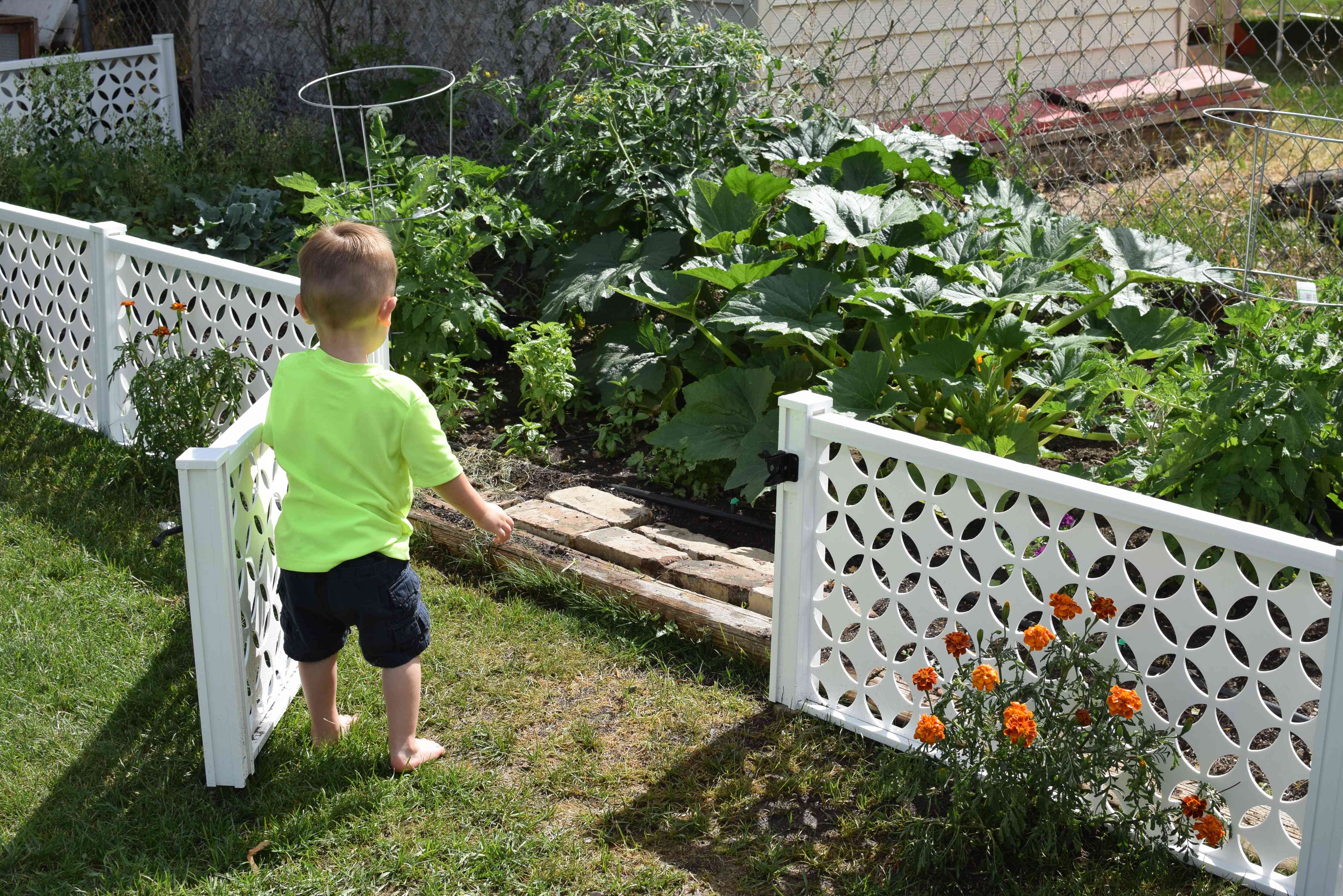how to enclose a garden to protect from children
