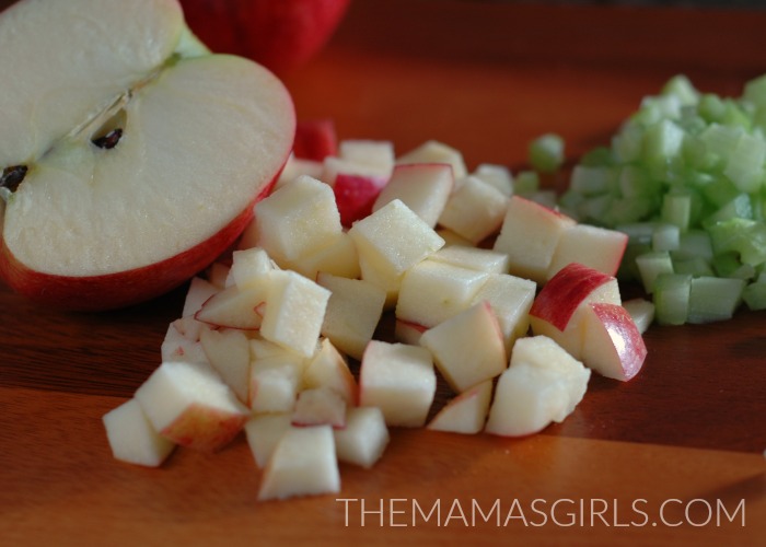 Diced Apples and Celery - themamasgirls.com