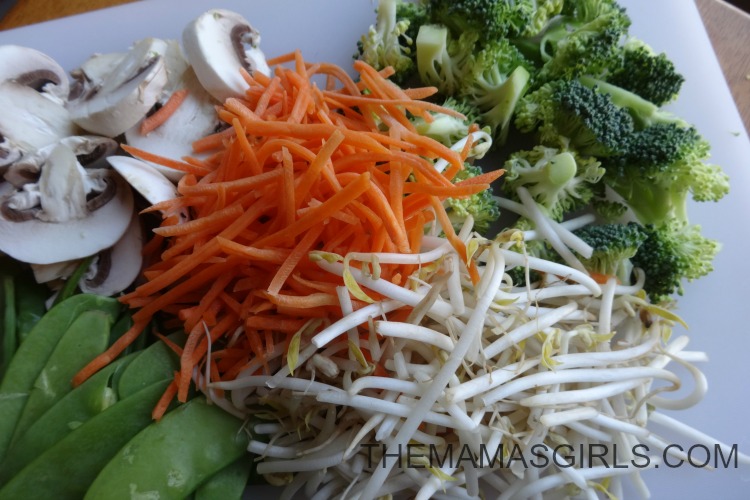 Vegetables for Chow Mein - themamasgirls.com