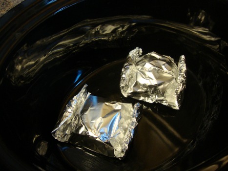garlic wrapped in foil-