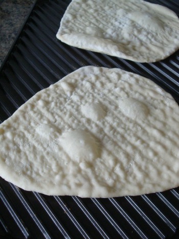 flat bread with bubbles-