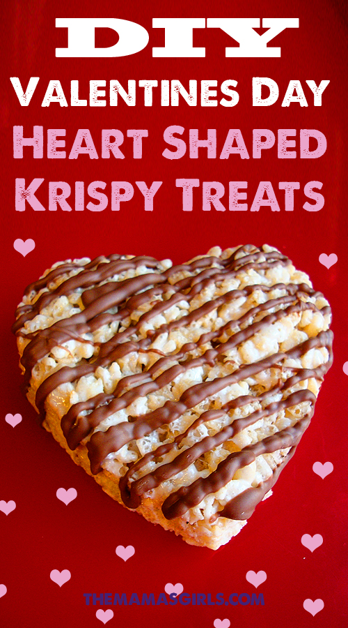 Heart Shaped Krispy Treats for Valentines Day