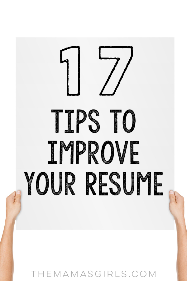 17 tips to improve resume