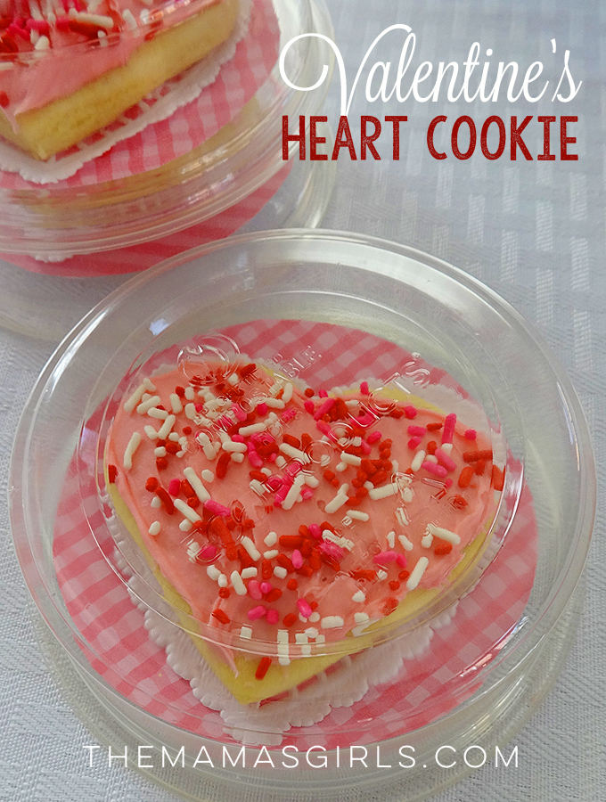 Valentine's Sugar Cookies - cute idea and great recipe! These deli containers work perfectly as packaging for a gift!