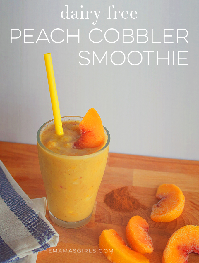 Dairy Free Peach Cobbler Smoothie!