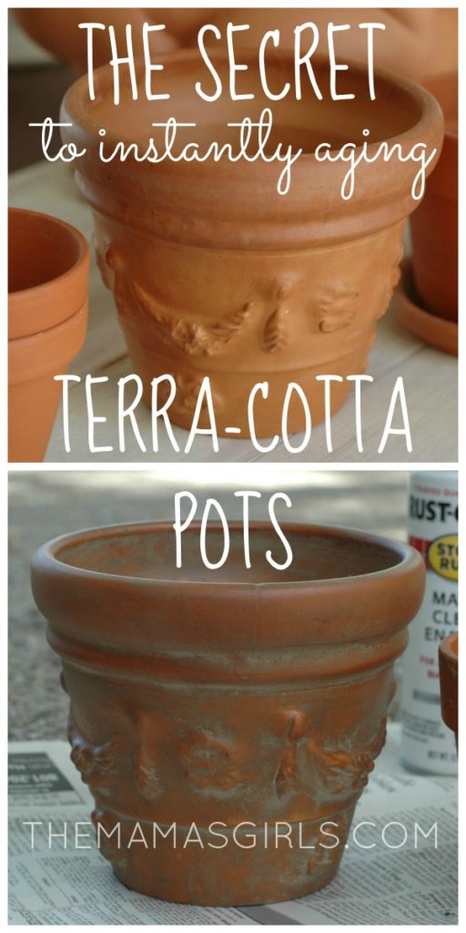 The Secret to Instantly Aging Terra Cotta Pots - themamasgirls.com-